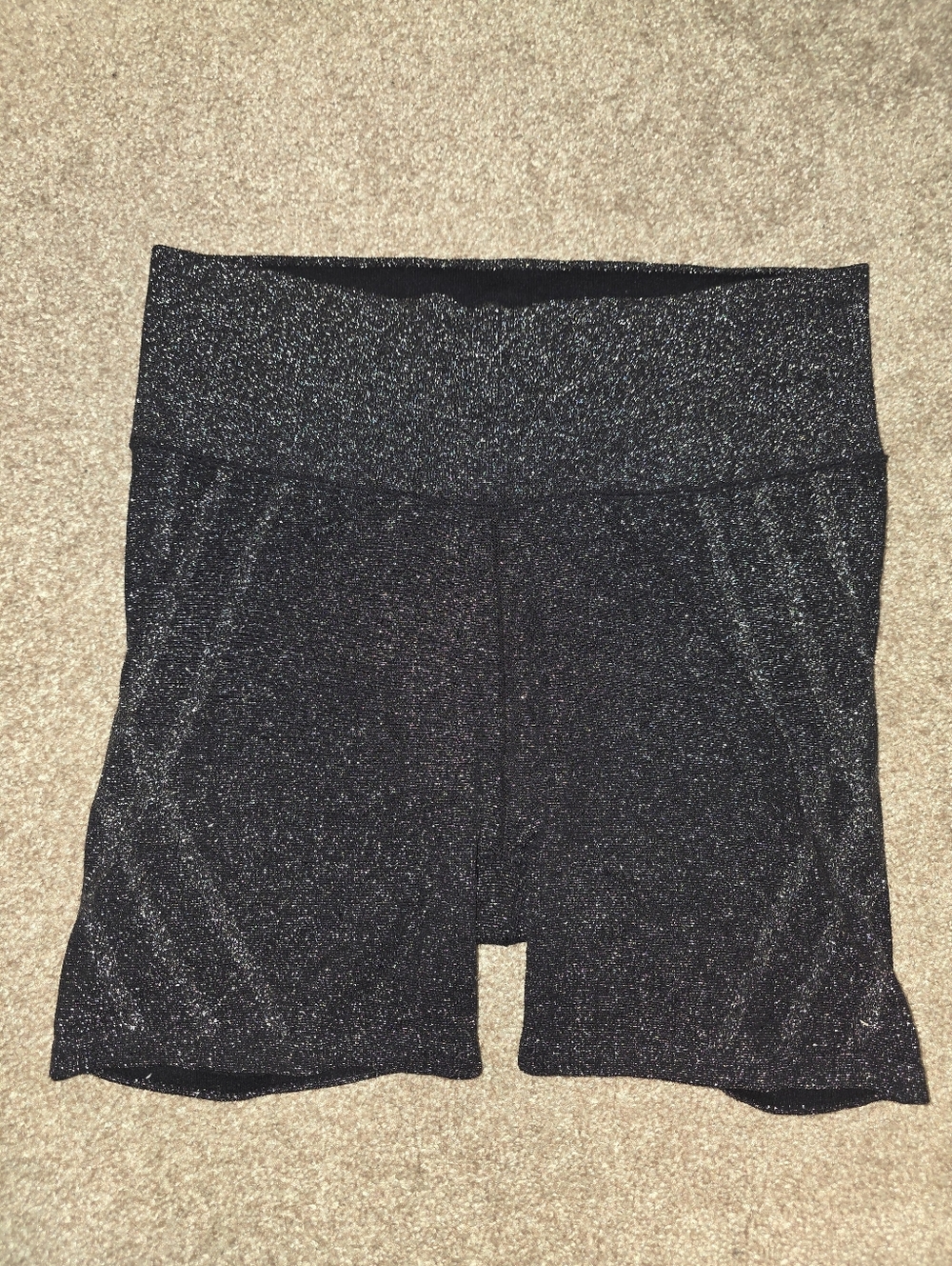 Offline by Aerie black glitter biker shorts